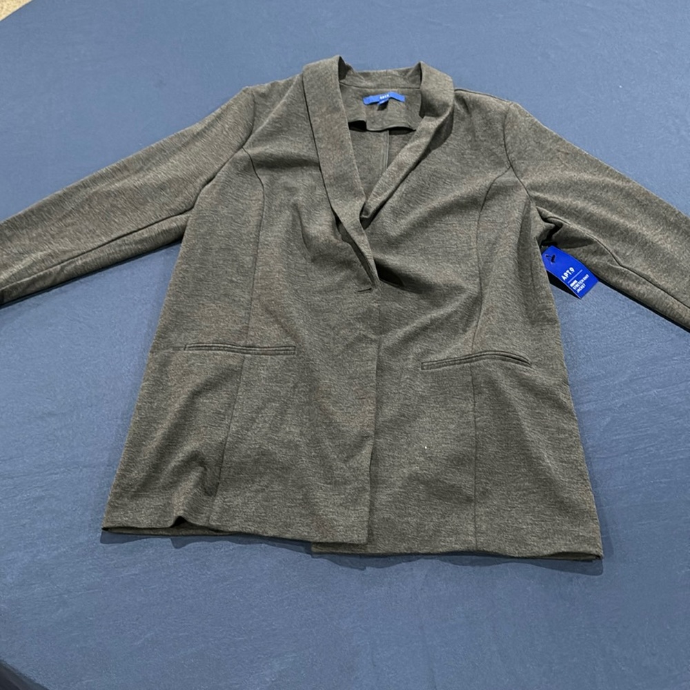 Gray suit jacket